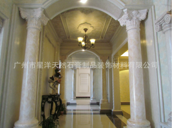 有橫梁的天花板該如何安裝石膏線條？